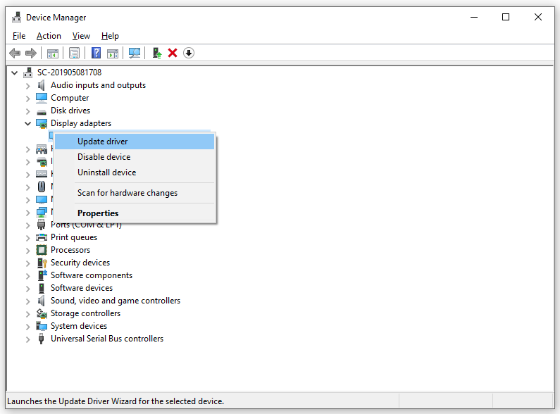 hit Update driver