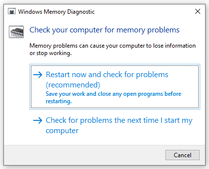 hit the first option