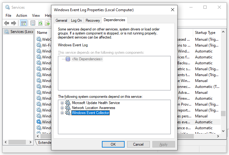 select Windows Event Collector 