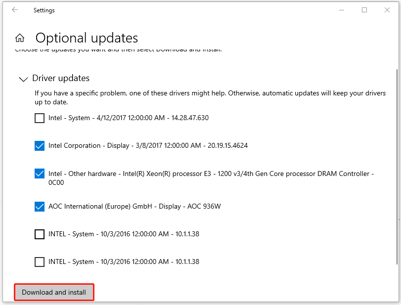 click Download and install