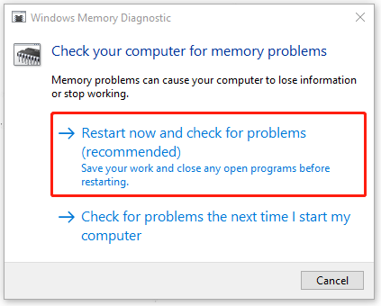 choose the option