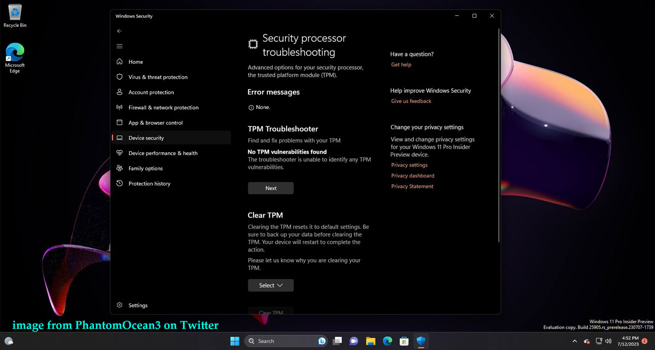 Windows 11 TPM troubleshooter