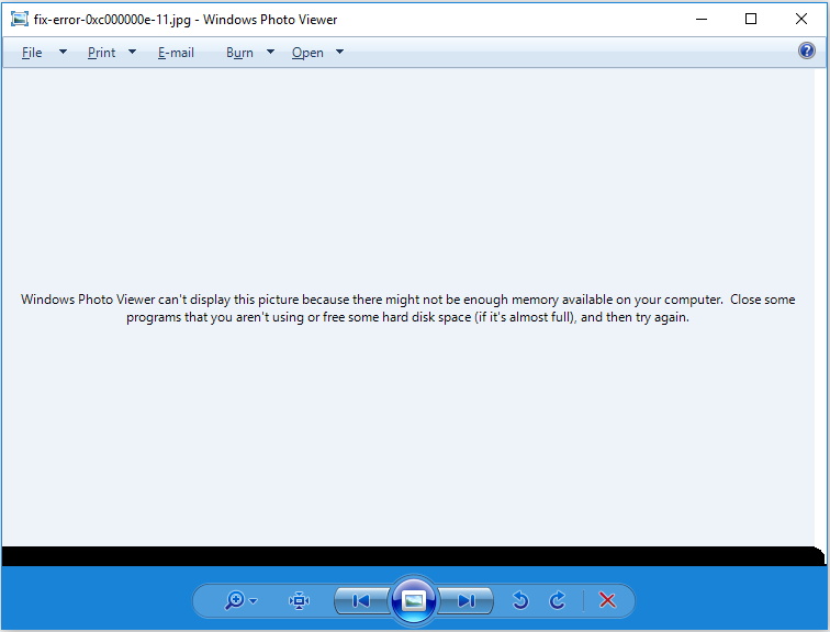 Windows Photo Viewer can't display this picture