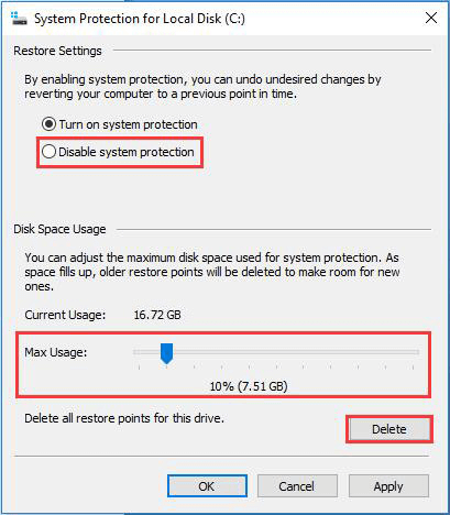 restaurar configurações