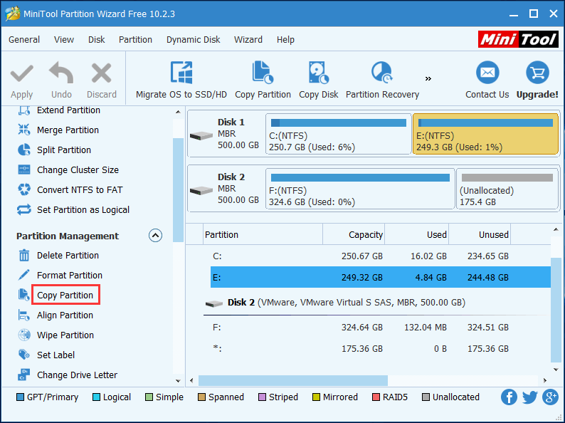 copiar partição para fazer backup de arquivos