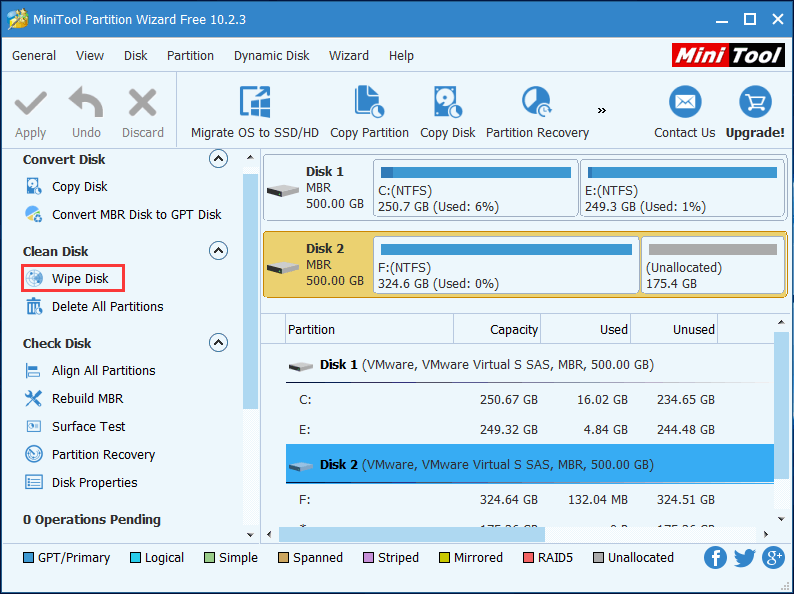 limpe um disco rígido externo