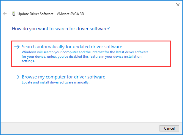  procure automaticamente por software de driver atualizado 