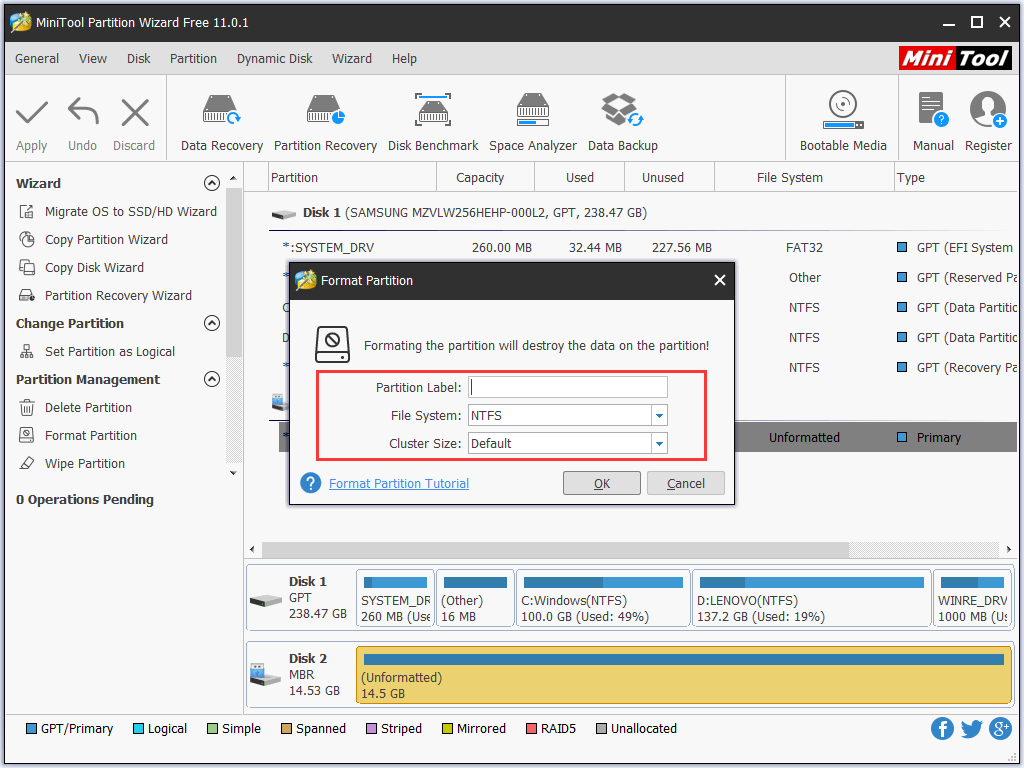  especificar formatação 