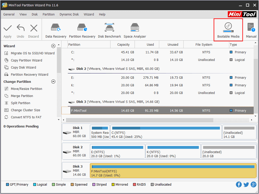 clique em Bootable Media