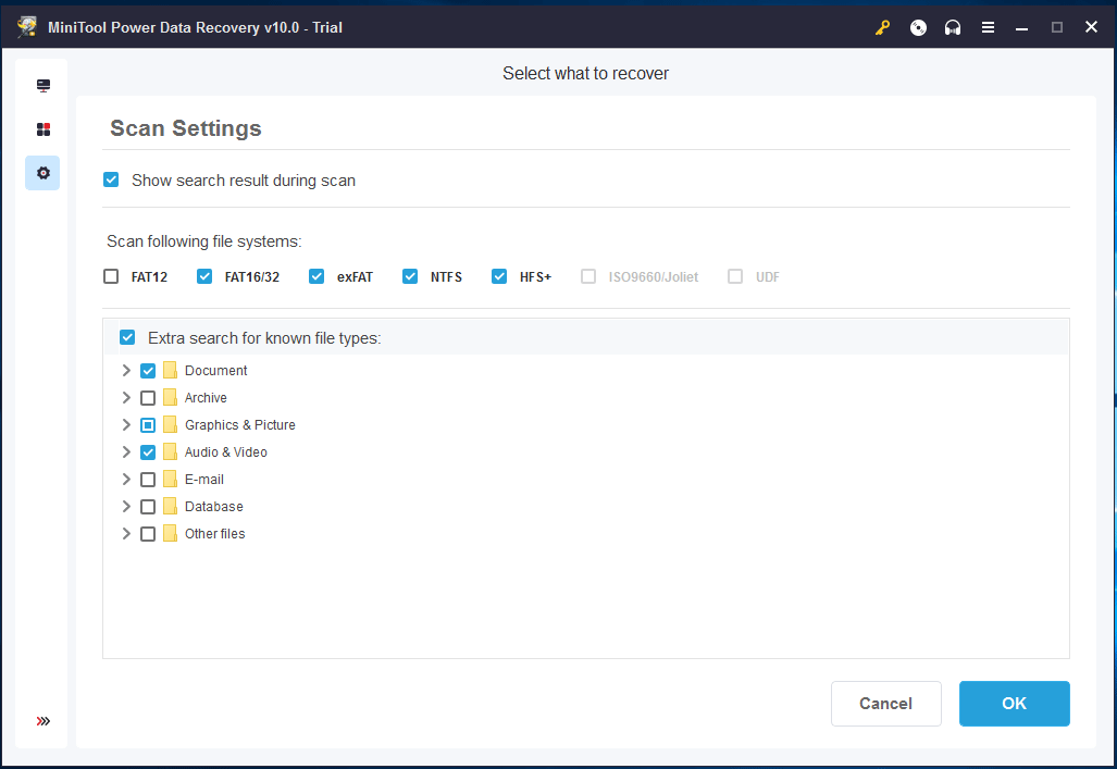 fazer configurações avançadas para digitalização