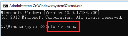 execute SFC Scannow para corrigir ícones do Windows 10 ausentes