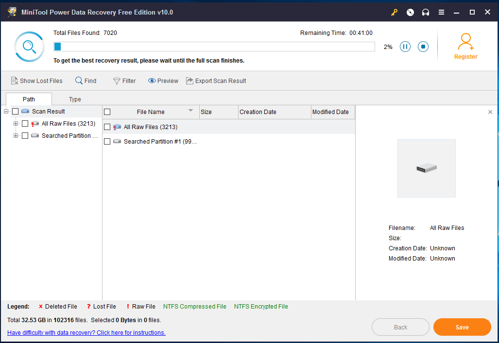 verificar a partição selecionada