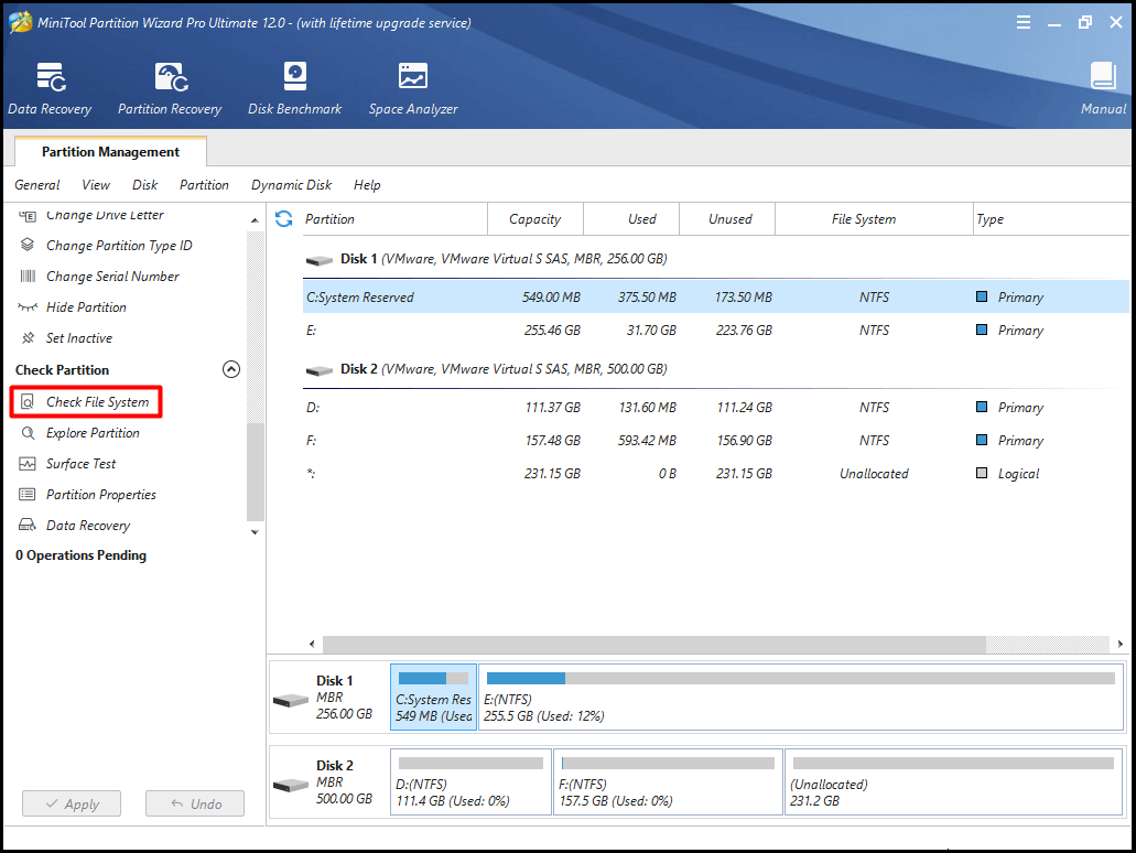 escolha verificar sistema de arquivos no menu elevado