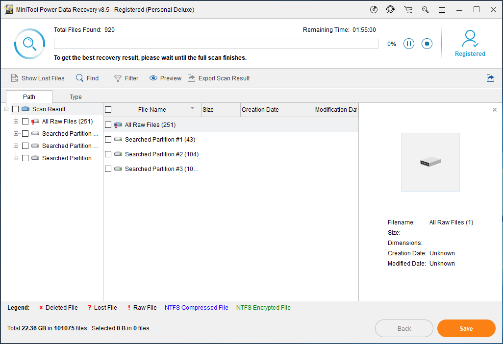 digitalizando unidade danificada