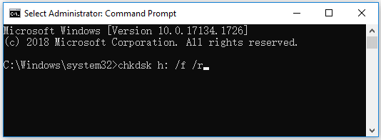 execute o CHKDSK para reparar o cartão SD corrompido