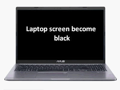 A tela do laptop ASUS fica preta