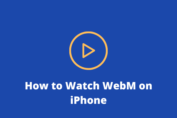 Comment regarder WebM sur iPhone? Le top 3 des solutions!