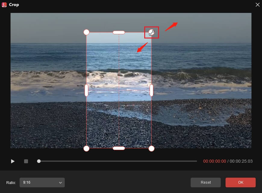 crop a video manually