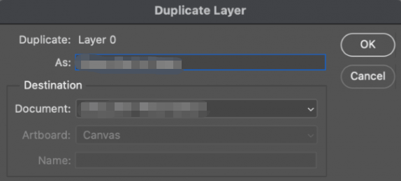 select Duplicate Layer