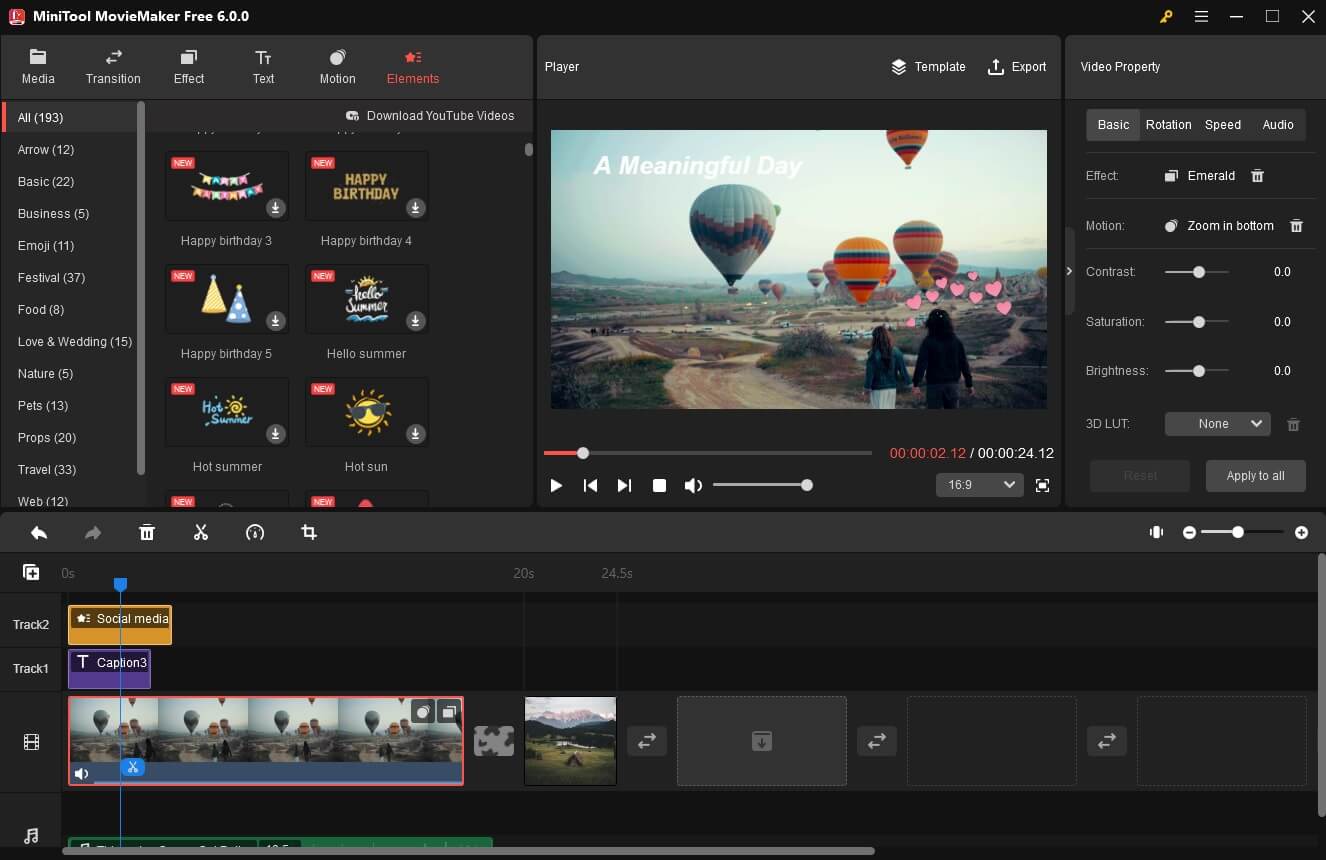 MiniTool video editor with lots of tools and features