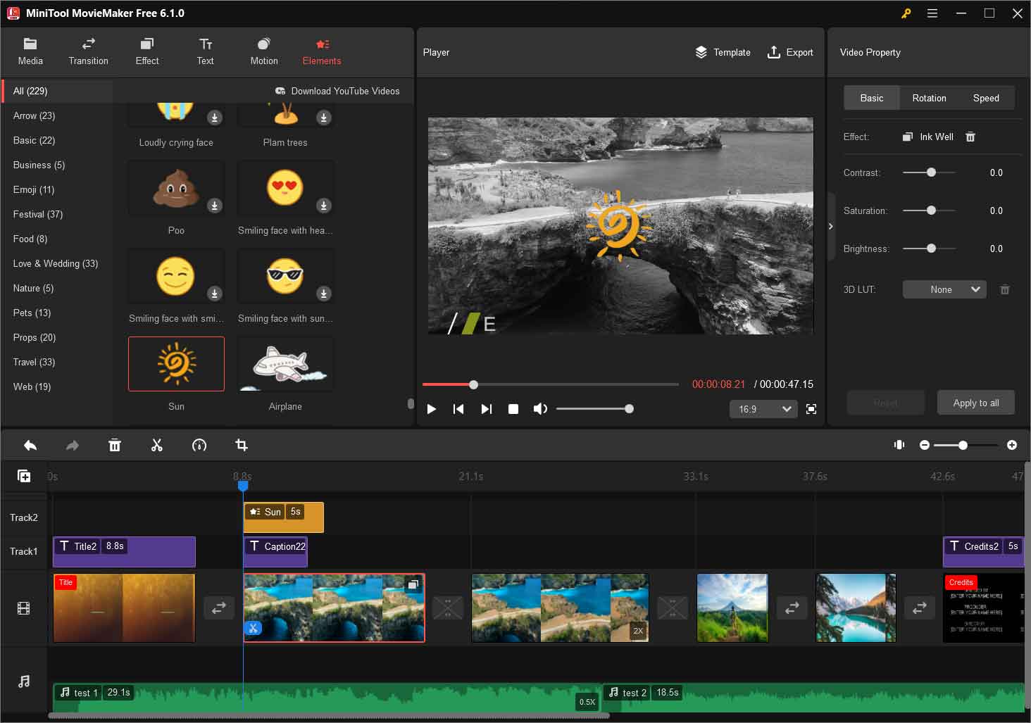 edit 1080p video with MiniTool MovieMaker