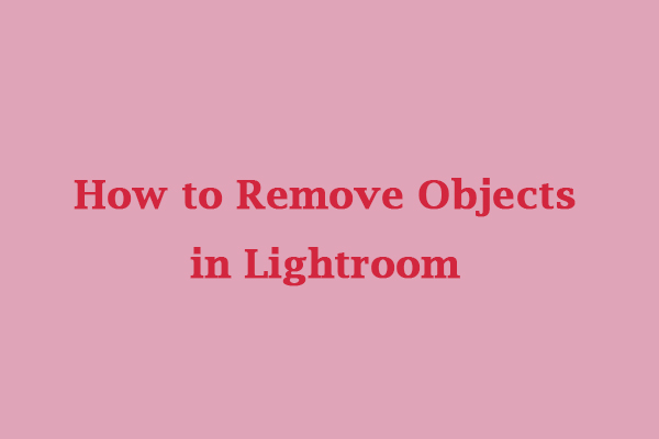 A Guidance on How to Remove Objects in Lightroom Easily