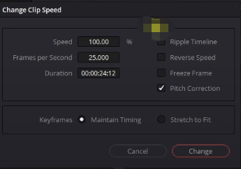 reverse a clip in Davinci Resolve