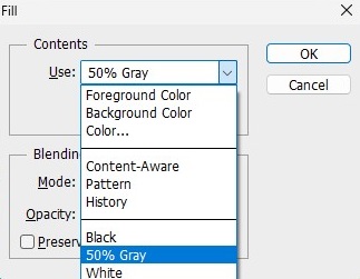 choose 50% Gray