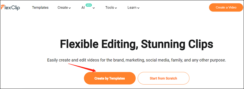 click the Create by Templates button