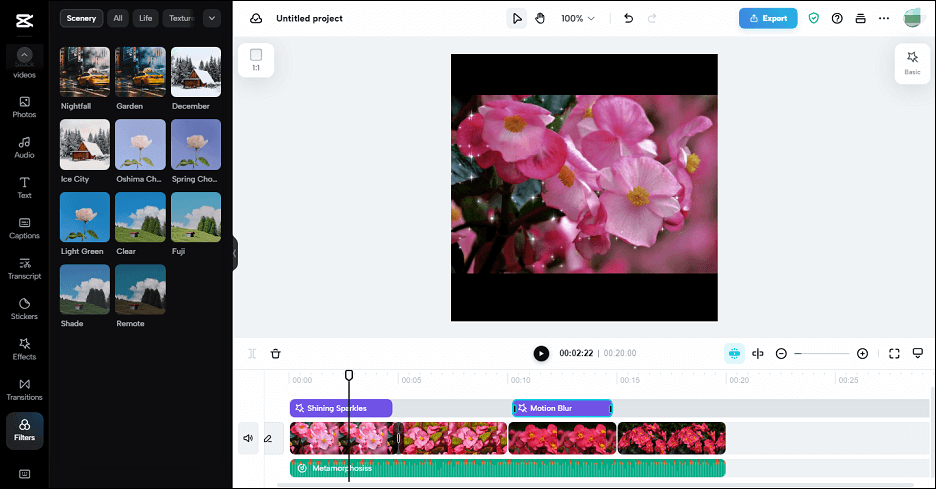 make a reel with pictures only on CapCut