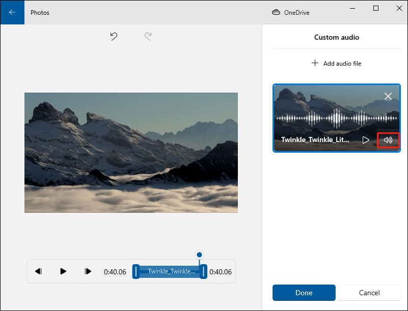 add custom audio