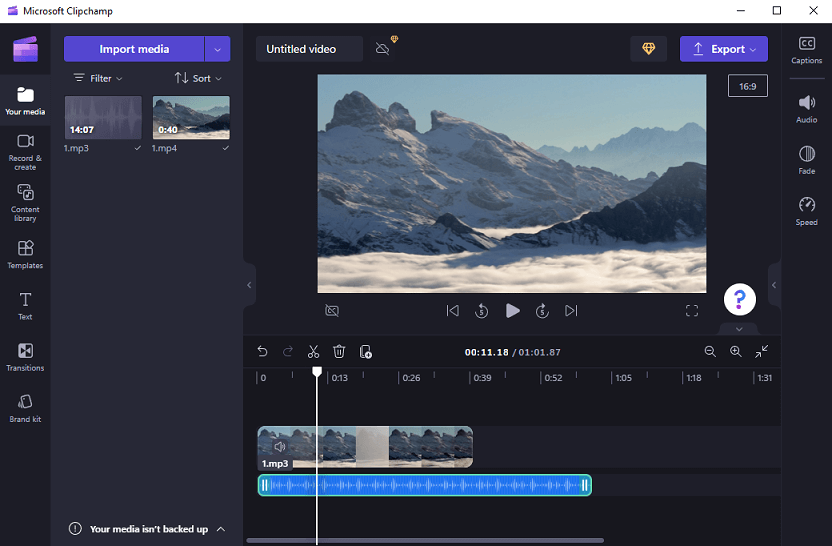 Videos in Clipchamp bearbeiten