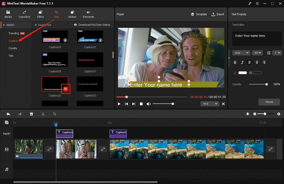 add captions to videos