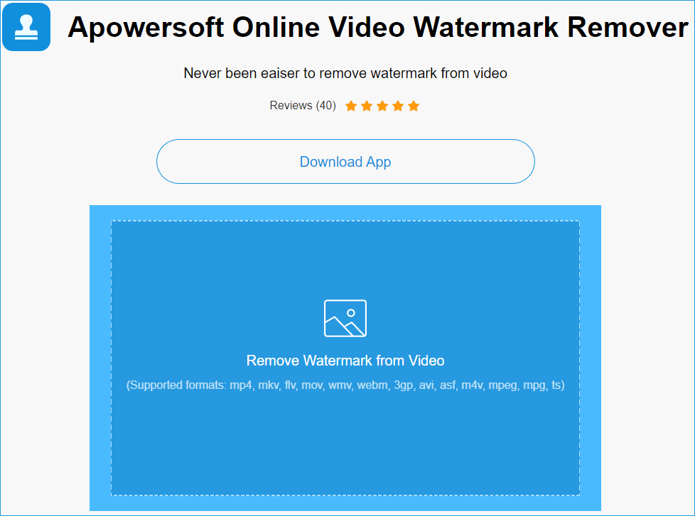 Suppresseur de filigrane de vidéo en ligne d’Apowersoft