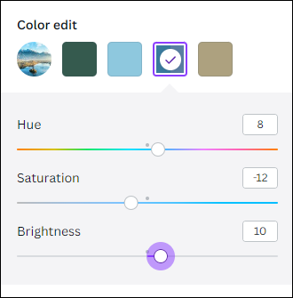change the color of an image in Canva