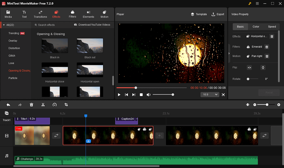 edit video in MiniTool MovieMaker