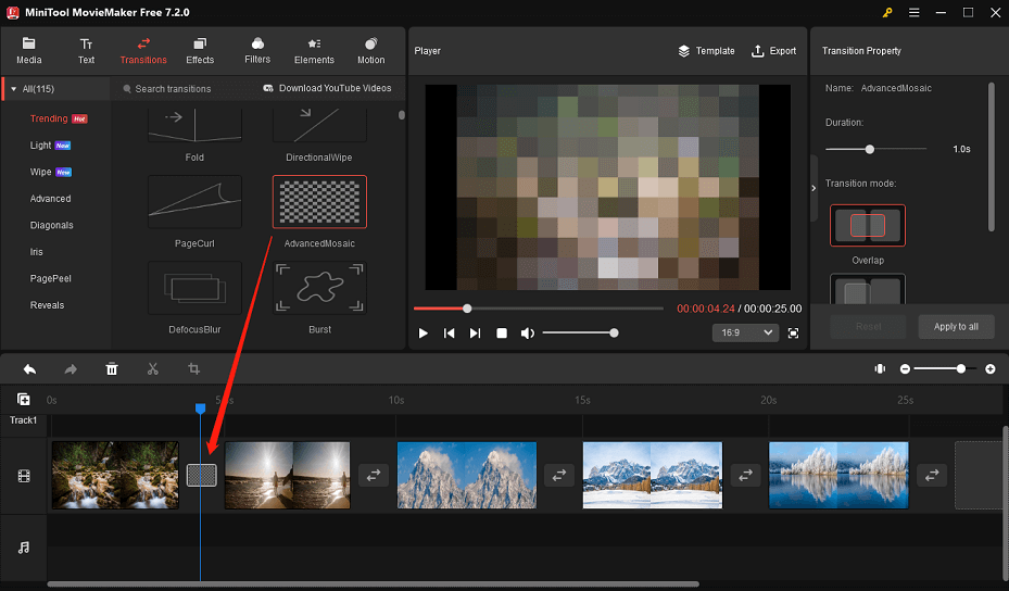 add transitions between photos