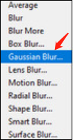 select Gaussian Blur