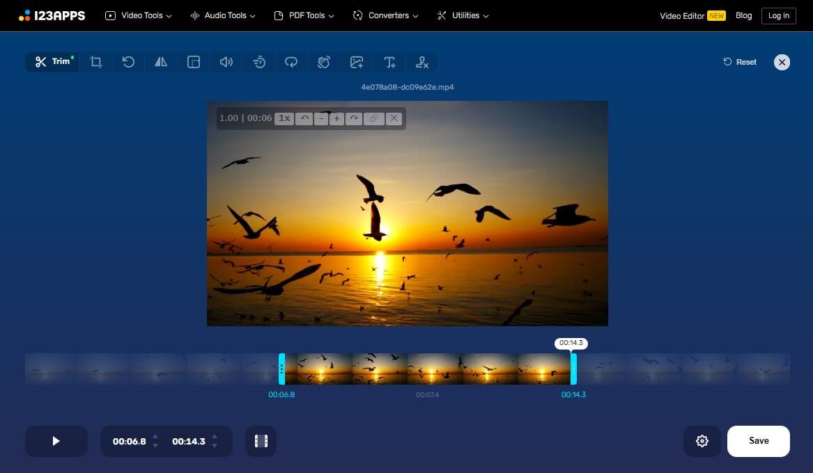 recortar un vídeo en Online Video Cutter