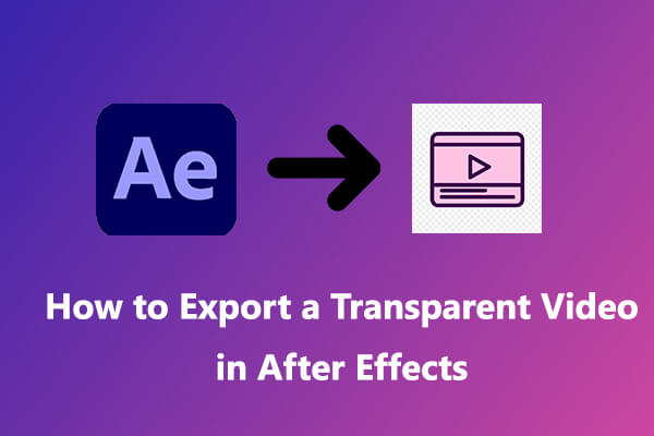 How to Export Transparent Background Video in After Effects