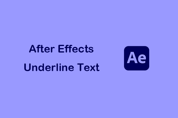 How to Create an After Effects Underline Text?