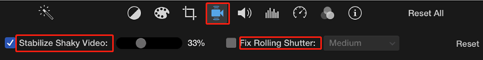 stabilize video in iMovie