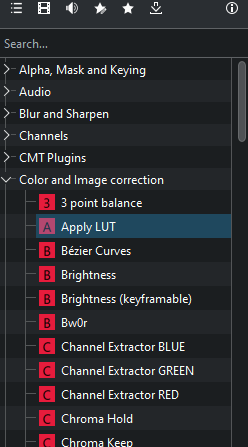LUT in Kdenlive