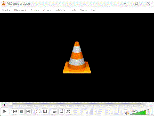 the interface of the VLC media player