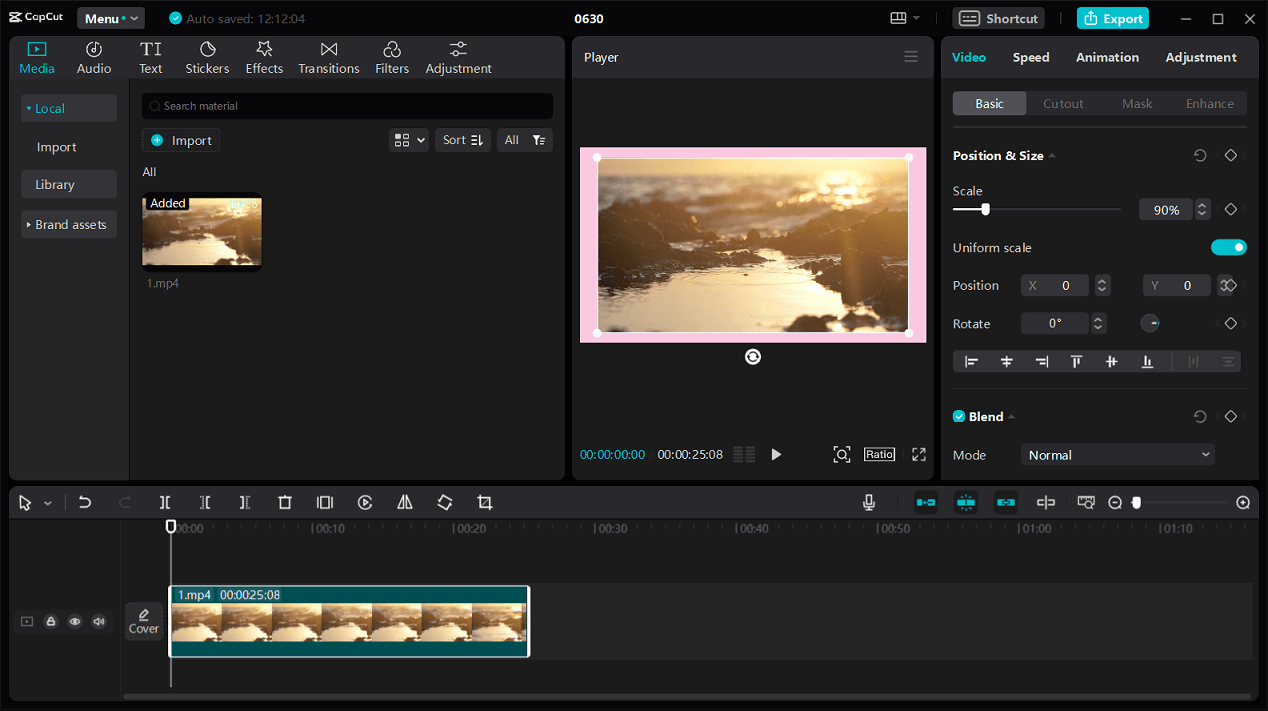 add a color frame to video