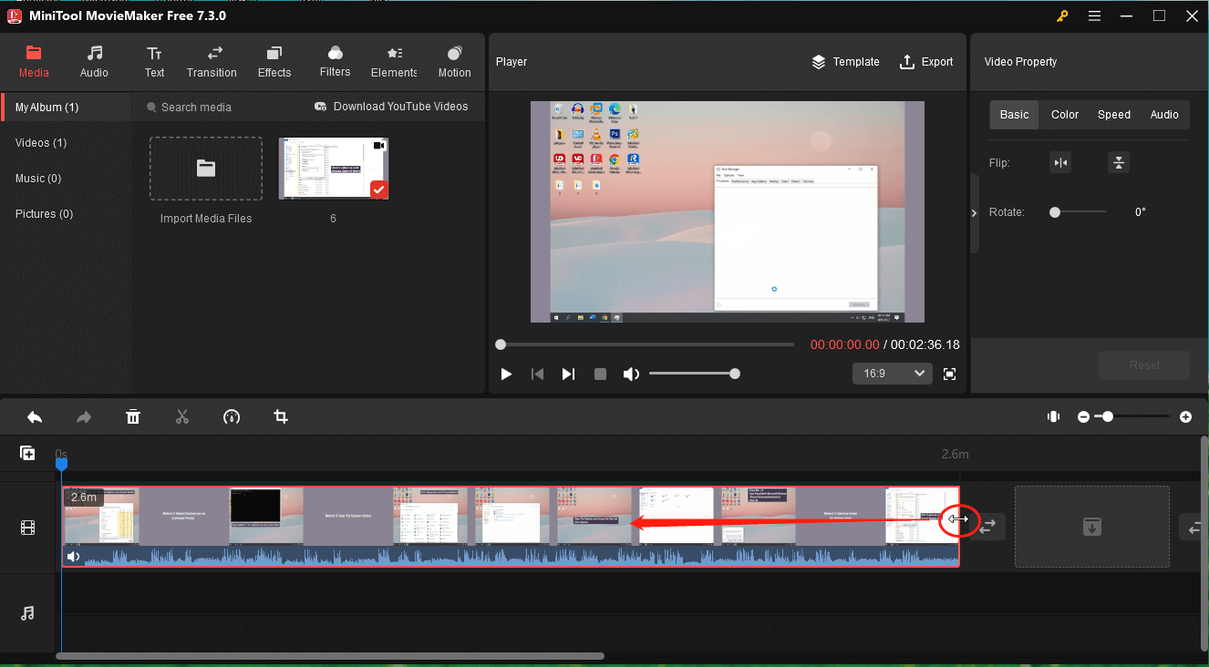 trim a screen recording