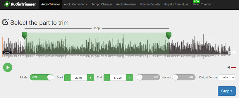 Datei mit Audio Trimmer schneiden