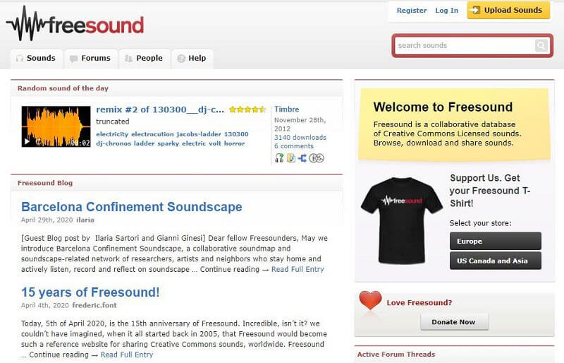 download free sound effects from freesound