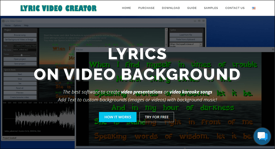 Lyric Video Creator