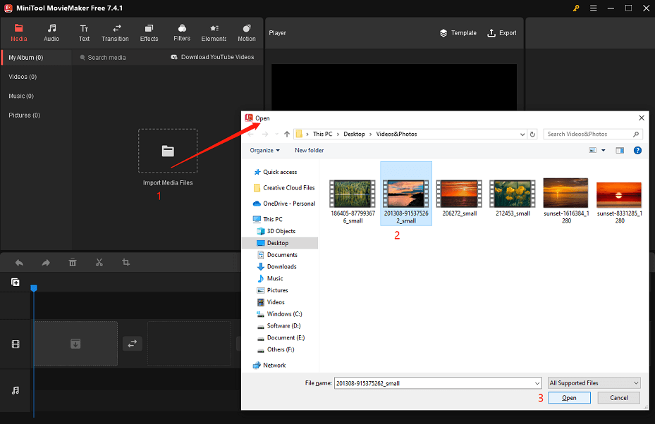 import the raw video